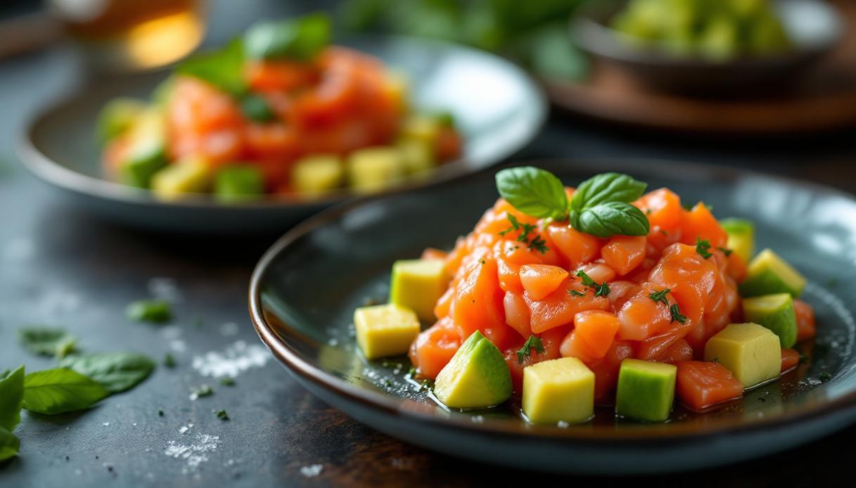 Tartare di salmone e avocado