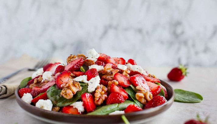 Insalata di spinaci e fragole