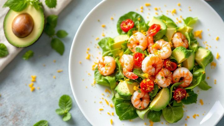 Insalata di avocado e gamberetti
