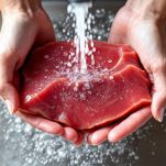 Lavate accuratamente il tonno sotto l'acqua corrente