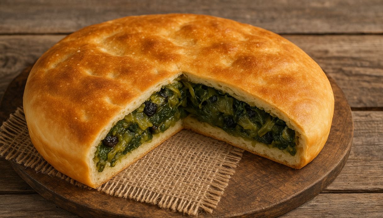 Pizza di scarola alla napoletana