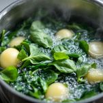 Cottura spinaci e patate
