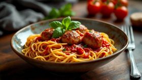 Spaghetti con polpettine