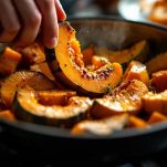 Zucca condita in padella