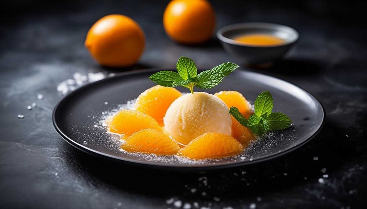 Esplorate i sapori asiatici con il sorbetto di mandarino e zenzero