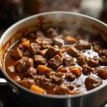 cottura dello spezzatino di manzo