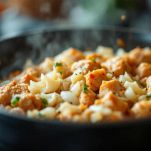 Ragù in fase di cottura con vino e passata di pomodoro.