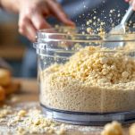 Biscotti tritati nel mixer