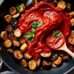 melanzane con sugo di pomodoro