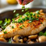 Petto di pollo ai funghi pronto