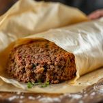 Polpettone con spinaci e formaggio arrotolato