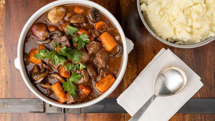 stufato seitan al vino rosso