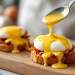 ultimi passi per preparare le uova alla Benedict