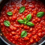 L'aggiunta della passata di pomodoro