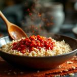 L'aggiunta della salsa di pomodoro