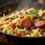 L'unione del cavolo alla salsiccia