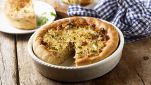 Torta salata di patate dolci e porri