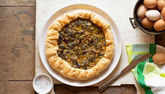 Torta salata di carciofi e pecorino