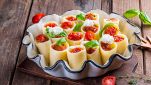 Paccheri ripieni di ricotta e pomodori confit al forno