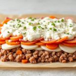 Assemblaggio del polpettone di carote