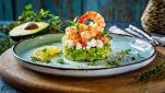 Tortino gamberi e avocado