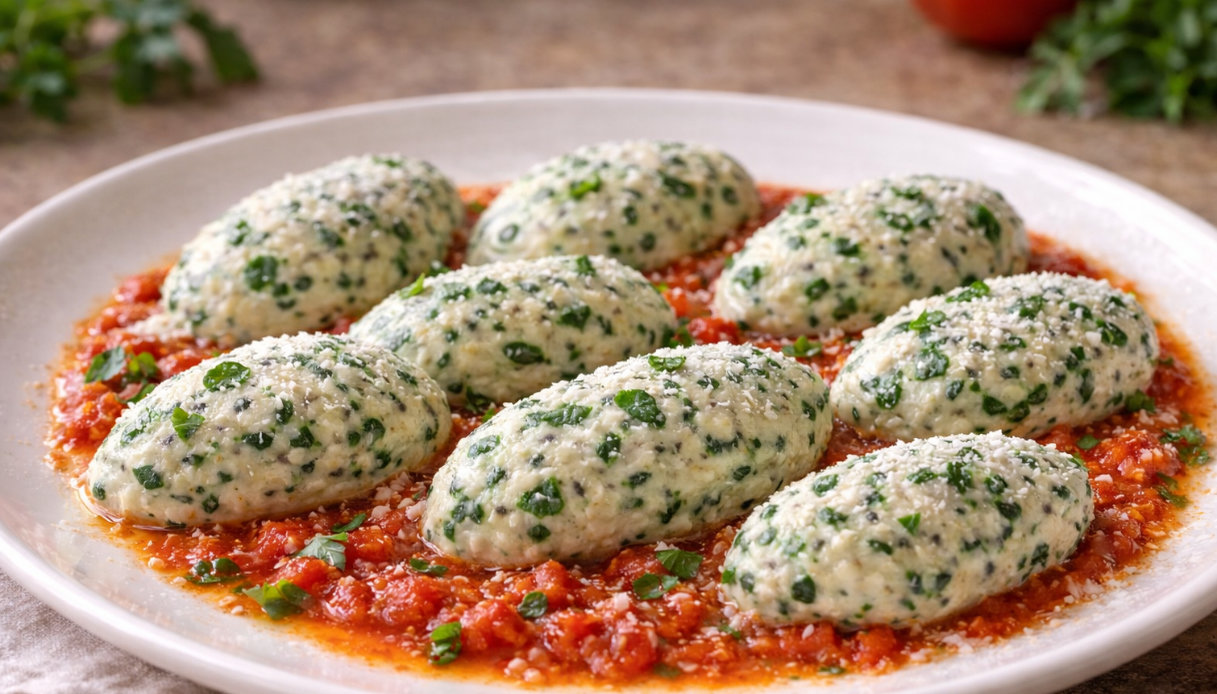 Gnudi di ricotta e spinaci