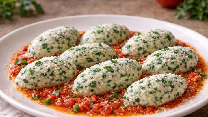 Gnudi di ricotta e spinaci