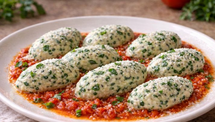 Gnudi di ricotta e spinaci