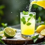 succo di lime e menta nel mojito