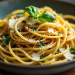 Tagliolini con basilico e parmigiano