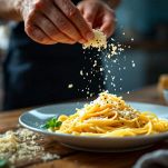 Spaghetti cacio e pepe pronti