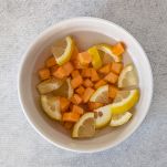 Ciotola frutta e vino