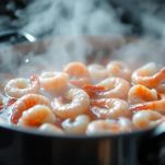 Immergete i gamberetti nell’acqua bollente aromatizzata