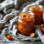 Confettura di cachi in barattolo