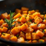 Preparazione del ripieno di zucca
