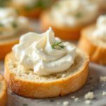 Crema di formaggio sul pane