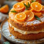 Torta all'arancia pronta