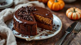 Torta zucca e cioccolato