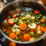 La preparazione del brodo