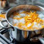 Lavorazione scorze d'arancia