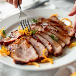 Anatra all'arancia pronta