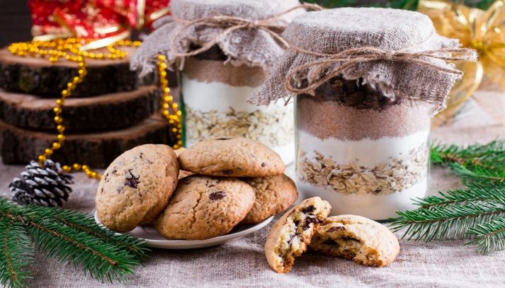 mix per biscotti in barattolo di vetro