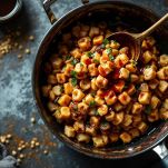 Per pochi minuti con la salsa di soia