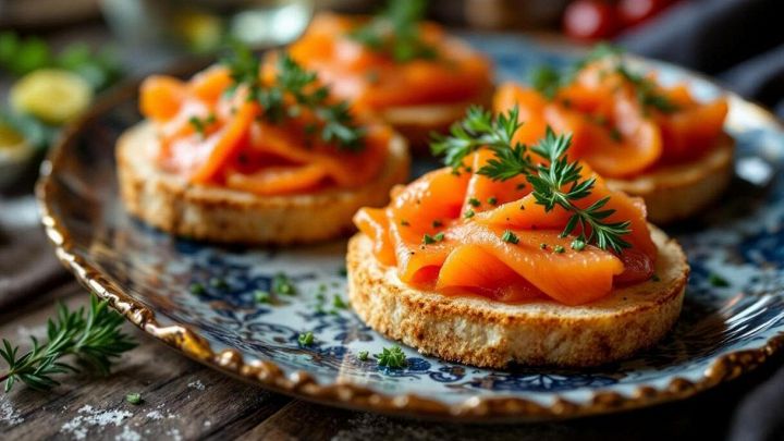 Tartine al salmone