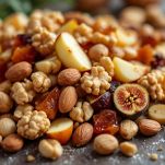 Frutta secca e canditi con le mele