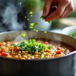 zuppa di lenticchie pronta
