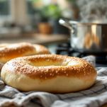 Bagel bolliti e scolati