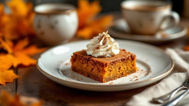 Brownie alla zucca servito
