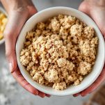 Composto sbriciolato per copertura dei brownies