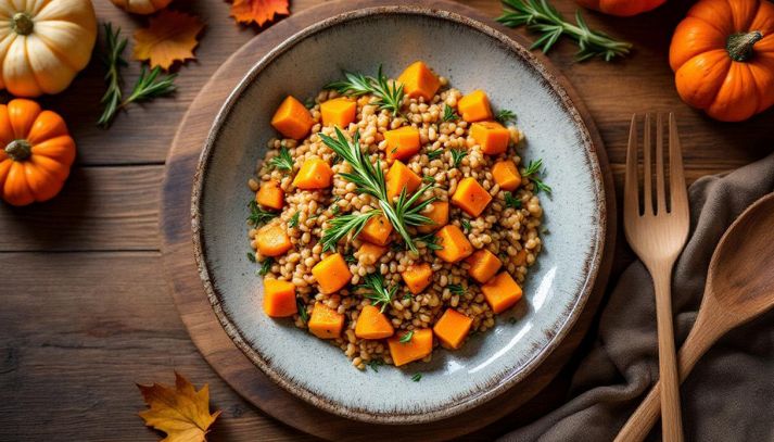 Farro con zucca